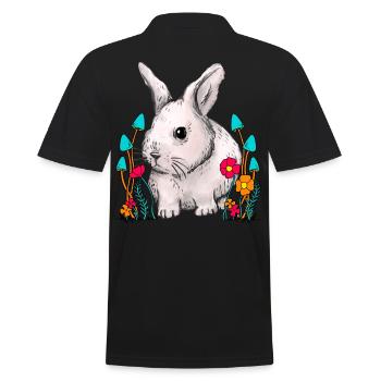 Bois, Lapin, Lapin, Fleurs, Nature, La Faune - Polo Homme - noir - Dos - Kai (181cm)