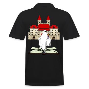 Mitternacht Geisterstunde Märchen Spuk Geschichte - Männer Poloshirt - Schwarz - Hinten - Kai (181cm)