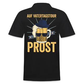 Papa Bière Père Fête des Pères - Polo Homme - noir - Dos - Kai (181cm)