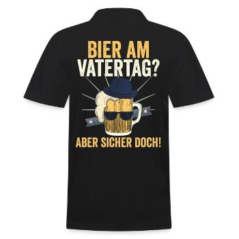 Dad Beer Father Father's Day - Men's Polo Shirt - black - Back - Kai (181cm)