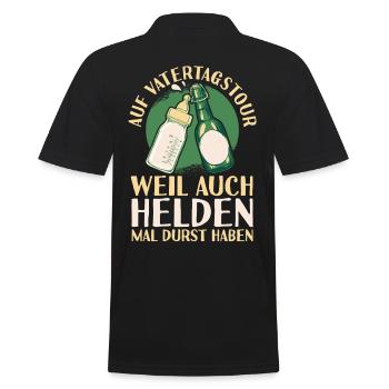 Dad Father Father's Day - Men's Polo Shirt - black - Back - Kai (181cm)