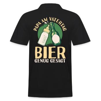 Dad Beer Father Father's Day - Men's Polo Shirt - black - Back - Kai (181cm)