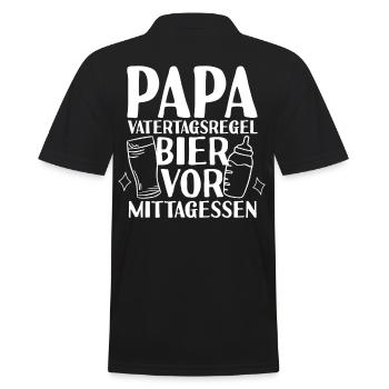 Dad Beer Father Father's Day - Men's Polo Shirt - black - Back - Kai (181cm)