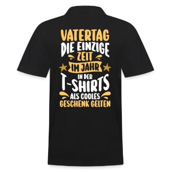 Papa Fête des pères Papa - Polo Homme - noir - Dos - Kai (181cm)