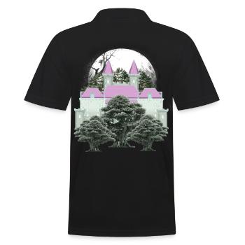 Château Vintage Château Fesutung Médiéval des années 80 - Polo Homme - noir - Dos - Kai (181cm)