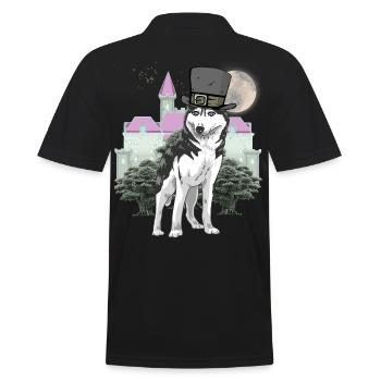 Loup Fantasy Loups Conte de fées Personnage Conte de fées Château - Polo Homme - noir - Dos - Kai (181cm)