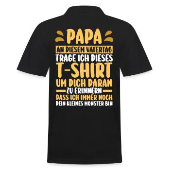 Papa Fête des pères Papa - Polo Homme - noir - Dos - Kai (181cm)