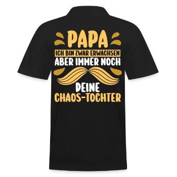Papa Fête des pères Papa - Polo Homme - noir - Dos - Kai (181cm)