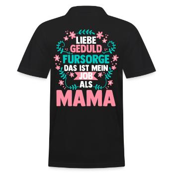 Mom Mother's Day Mom - Men's Polo Shirt - black - Back - Kai (181cm)