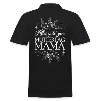 Mom Mother's Day Mom - Men's Polo Shirt - black - Back - Kai (181cm)
