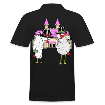 Château Poulet Poulets Royal Volaille Château - Polo Homme - noir - Dos - Kai (181cm)