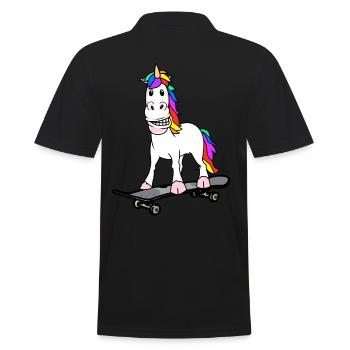 Licorne Skater Skateboard Ados Enfant - Polo Homme - noir - Dos - Kai (181cm)
