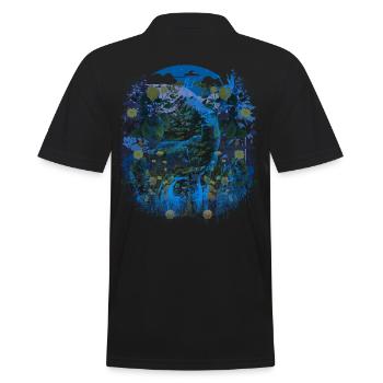 Vintage rétro cerf Nature Woodland Animal Woodland - Polo Homme - noir - Dos - Kai (181cm)