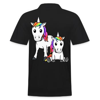 Unicorn Unicorns Mythical Creatures Mythical Creatures Child - Men's Polo Shirt - black - Back - Kai (181cm)