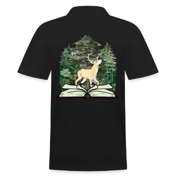 Cerf conte de fées conte de fées personnage forêt livre chevreuil - Polo Homme - noir - Dos - Kai (181cm)