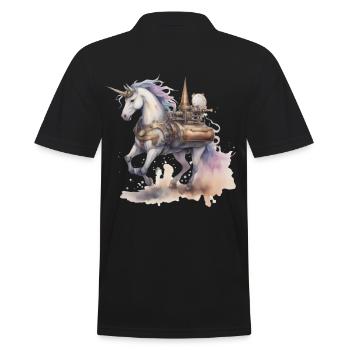 Licorne Technologie Machine Licornes Cheval - Polo Homme - noir - Dos - Kai (181cm)