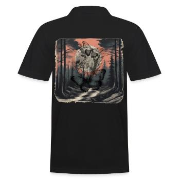 Forêt, Sombre, Insectes, Papillon, Papillon, Nature - Polo Homme - noir - Dos - Kai (181cm)