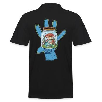 Frog Toad Frogs Fantasy Hand - Men's Polo Shirt - black - Back - Kai (181cm)