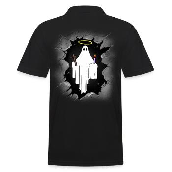 Mitternacht Heiliger Geist Gespenst Halloween Spuk - Männer Poloshirt - Schwarz - Hinten - Kai (181cm)