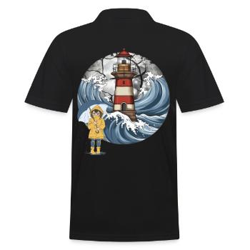 Phare Sea Girl Côte Maritime - Polo Homme - noir - Dos - Kai (181cm)