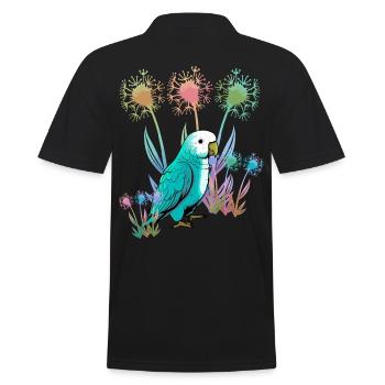 Nature, Fleurs, Perroquet, Oiseau, Nature Sauvage - Polo Homme - noir - Dos - Kai (181cm)