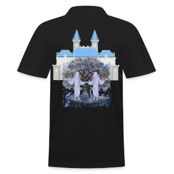 Castle, Castle, Ghosts, Ghosts, Halloween, Nature - Men's Polo Shirt - black - Back - Kai (181cm)