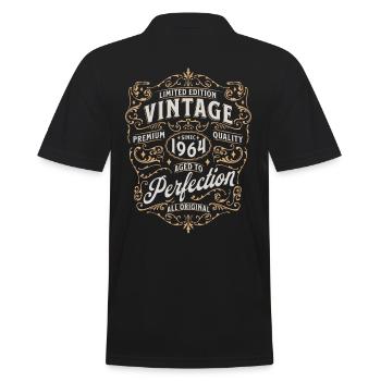 Né en 1964 Vintage Legend - Polo Homme - noir - Dos - Kai (181cm)