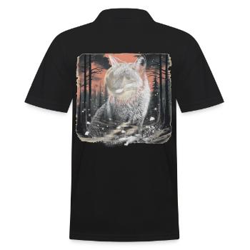 Forêt, Renard, Animaux De La Forêt, Faune, Renards, Nature, Rétro - Polo Homme - noir - Dos - Kai (181cm)