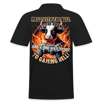 Chemise de vache pour les joueurs - Fan de vache Gaming nerd - Polo Homme - noir - Dos - Kai (181cm)