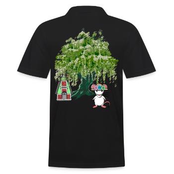 Forêt Nature Souris Rongeur Maison Forêt Habitant Arbre - Polo Homme - noir - Dos - Kai (181cm)