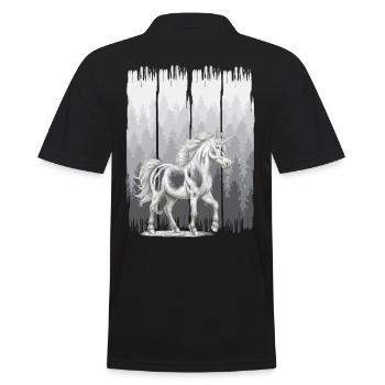 Cheval de forêt Chevaux Licornes Licorne Cheval sauvage - Polo Homme - noir - Dos - Kai (181cm)