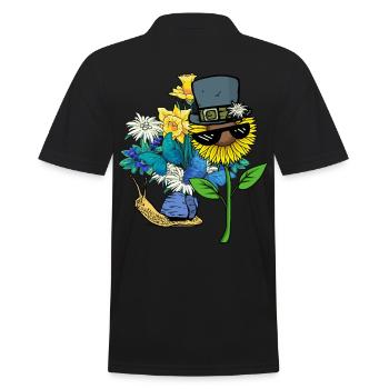 Escargot, Coquille D’escargot, Nature, Printemps, Fleurs - Polo Homme - noir - Dos - Kai (181cm)