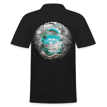 Nature Unicorns Mythical Animals Horses Horse Horn - Men's Polo Shirt - black - Back - Kai (181cm)