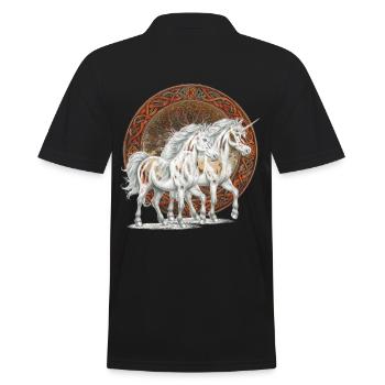 Licornes, Licorne, Animaux mythiques, Personnage de conte de fées, Chevaux - Polo Homme - noir - Dos - Kai (181cm)