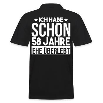 Mariage Ange Mariage 58 ans Mariage - Polo Homme - noir - Dos - Kai (181cm)