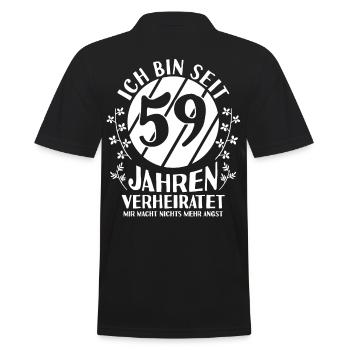Mariage Mariage de marée 59 ans de mariage - Polo Homme - noir - Dos - Kai (181cm)