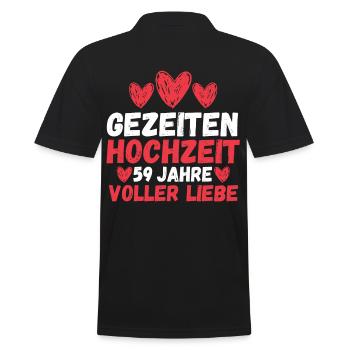 Mariage Mariage de marée 59 ans de mariage - Polo Homme - noir - Dos - Kai (181cm)