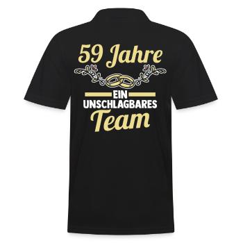 Mariage Mariage de marée 59 ans de mariage - Polo Homme - noir - Dos - Kai (181cm)