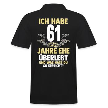 Mariage Ormes Mariage 61 ans Mariage - Polo Homme - noir - Dos - Kai (181cm)