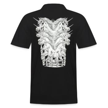 Unicorn Unicorns Mythical Creatures Mythical Animals Child - Men's Polo Shirt - black - Back - Kai (181cm)
