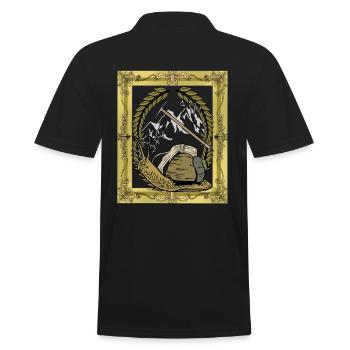 Snail Mountaineer Mountaineering Mountains Mountaineering - Men's Polo Shirt - black - Back - Kai (181cm)