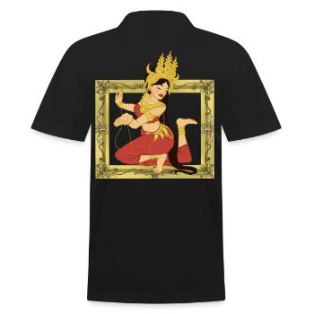 Danseuse Fille Femme Asie Inde - Polo Homme - noir - Dos - Kai (181cm)