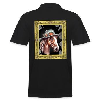 Tête de cheval Cheval Jument Ross Gaule - Polo Homme - noir - Dos - Kai (181cm)