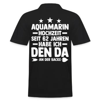 Mariage Aquarium Mariage 62 ans mariage - Polo Homme - noir - Dos - Kai (181cm)