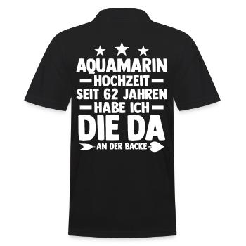 Mariage Aquarium Mariage 62 ans mariage - Polo Homme - noir - Dos - Kai (181cm)