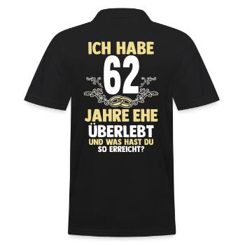 Mariage Aquarium Mariage 62 ans mariage - Polo Homme - noir - Dos - Kai (181cm)