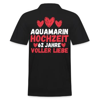 Mariage Aquarium Mariage 62 ans mariage - Polo Homme - noir - Dos - Kai (181cm)