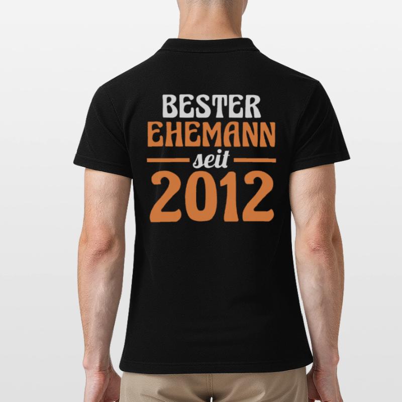 Valentinstag Bester Ehemann Seit 2012 Männer Poloshirt