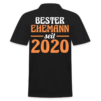 Meilleur mari de la Saint-Valentin depuis 2020 - Polo Homme - noir - Dos - Kai (181cm)