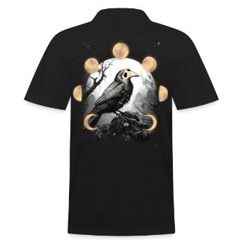 Raven Raven Crow Crow Plague Plague Mask Bird - Men's Polo Shirt - black - Back - Kai (181cm)